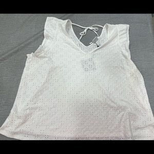 Ava & Viv white Plus Size Shirt Ruffles sleeves